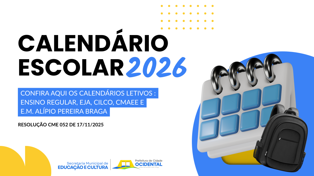 CALENDÁRIO ESCOLAR 2026